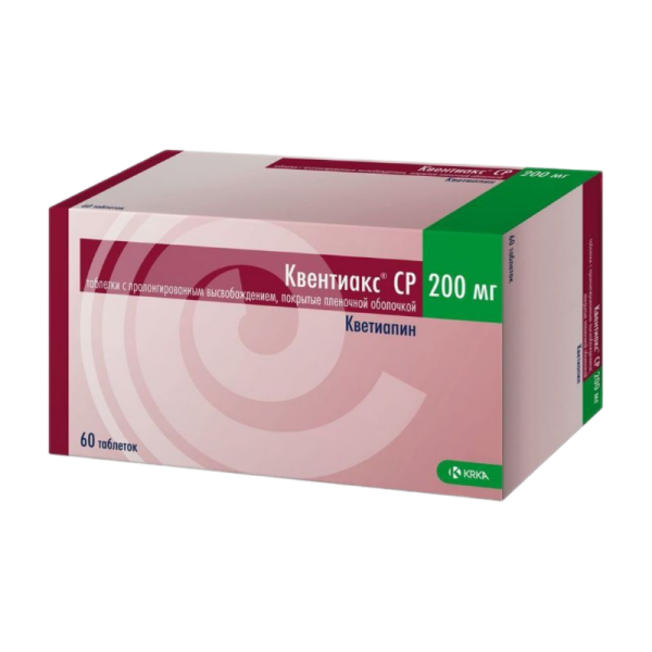 Квентиакс СР таблетки с пролонг высвобождением покрытпленоб 200 мг 60 шт