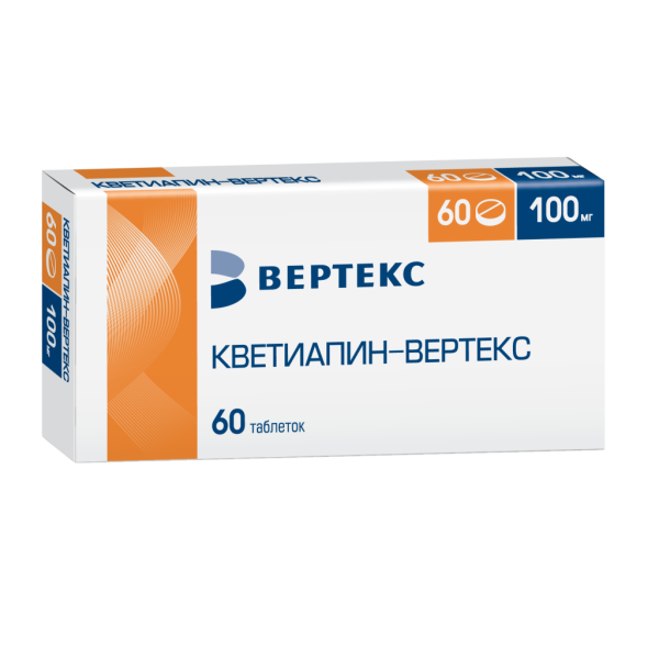 Кветиапин таблетки покрытпленоб 100 мг 60 шт