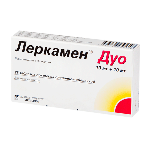 Леркамен Дуо таблетки покрытпленоб 10 мг+10 мг 28 шт