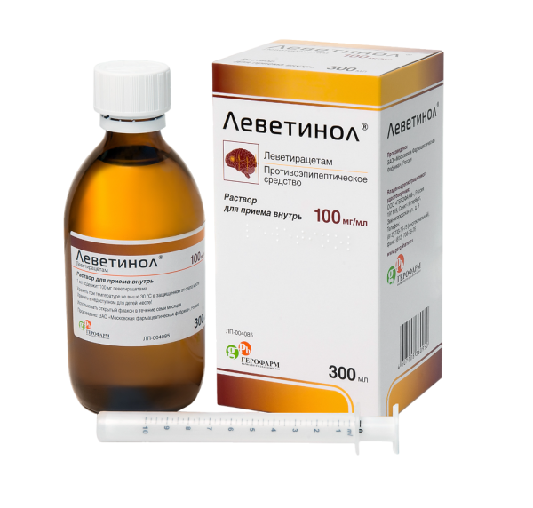 Леветинол раствор для приема внутрь 100 мг/мл 300 мл