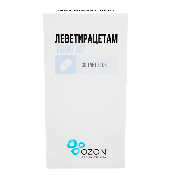 Леветирацетам таблетки покрытпленоб 1000 мг 30 шт
