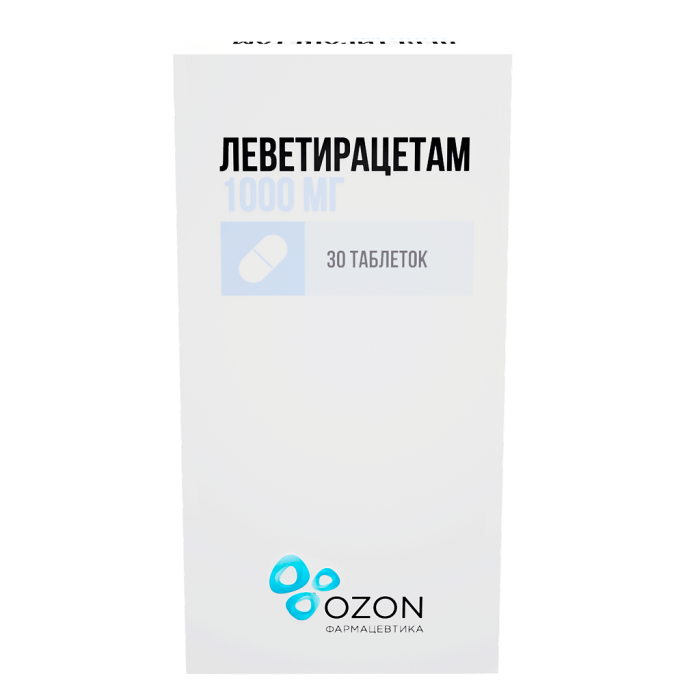 Леветирацетам таблетки покрытпленоб 1000 мг 30 шт