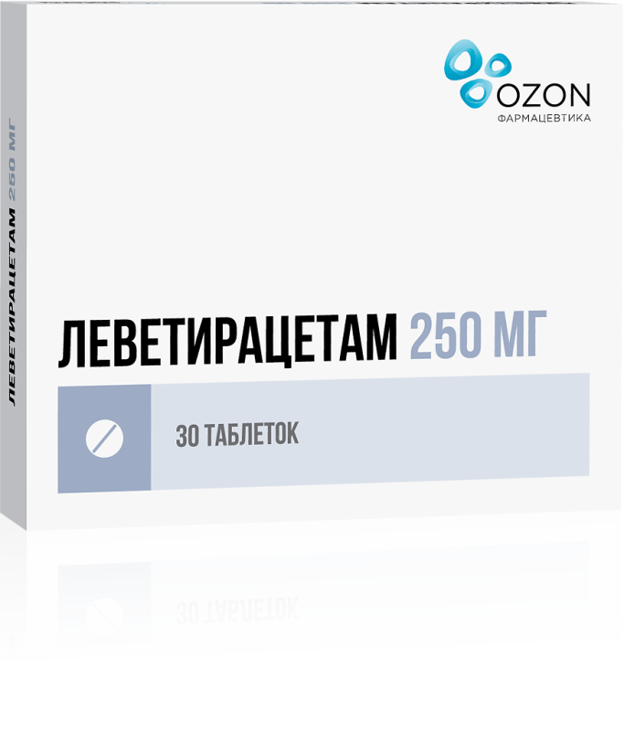 Леветирацетам таблетки покрытпленоб 250 мг 30 шт