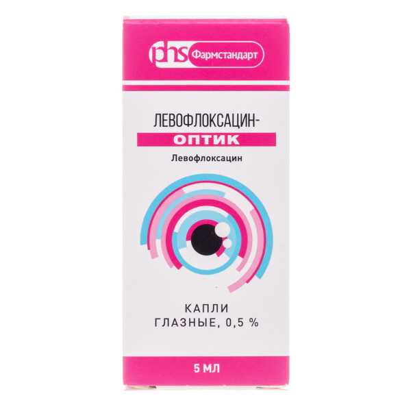 Левофлоксацин-Оптик капли глазные 0,5 % 5 мл 1 шт