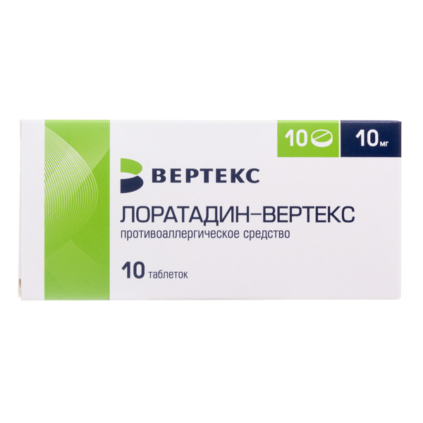 Лоратадин-Вертекс таблетки 10 мг 10 шт
