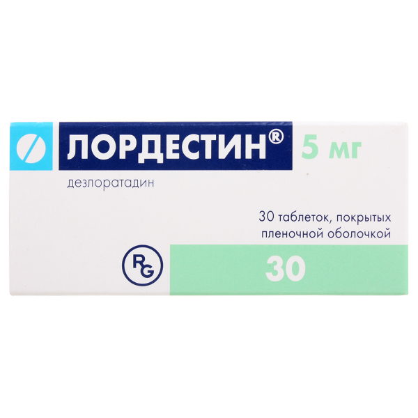 Лордестин таблетки покрытпленоб 5 мг 30 шт