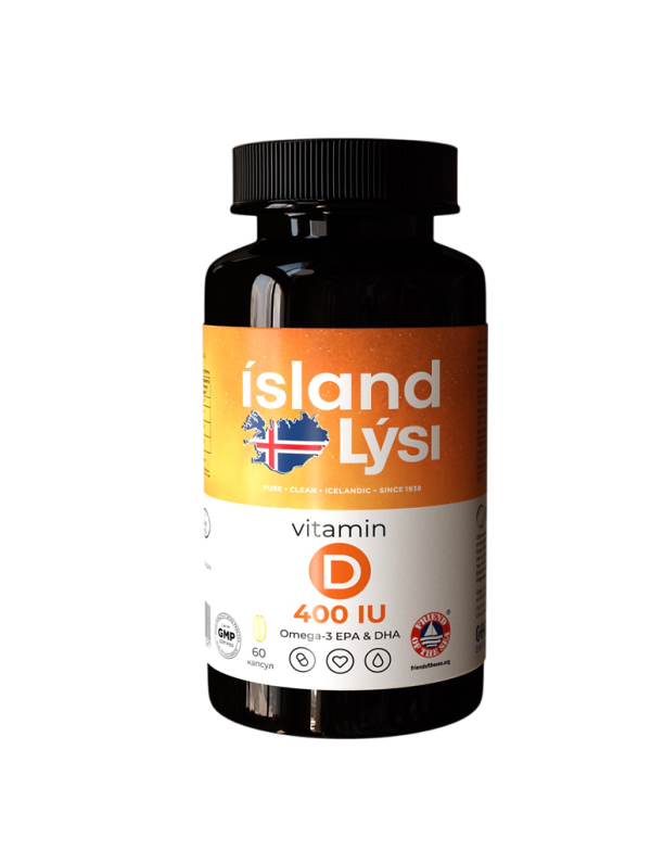 Lysi Омега-3 с витамином D 400 ME/Omega-3 vitamin D 400 IU капсулы по 500 мг 60 шт