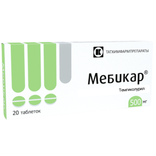 Мебикар таблетки 500 мг 20