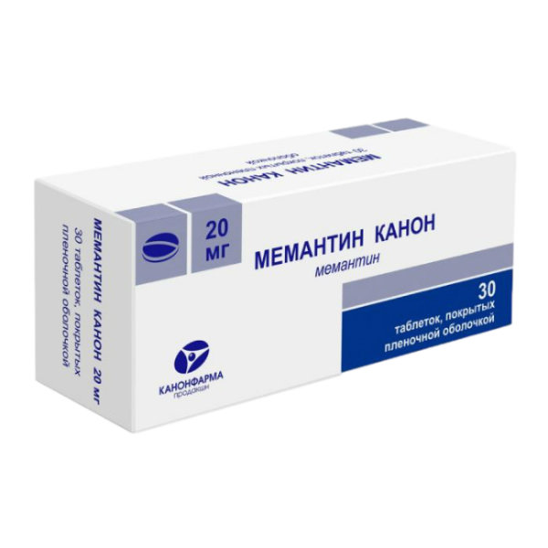 Мемантин Канон таблетки покрытпленоб 20 мг 30 шт