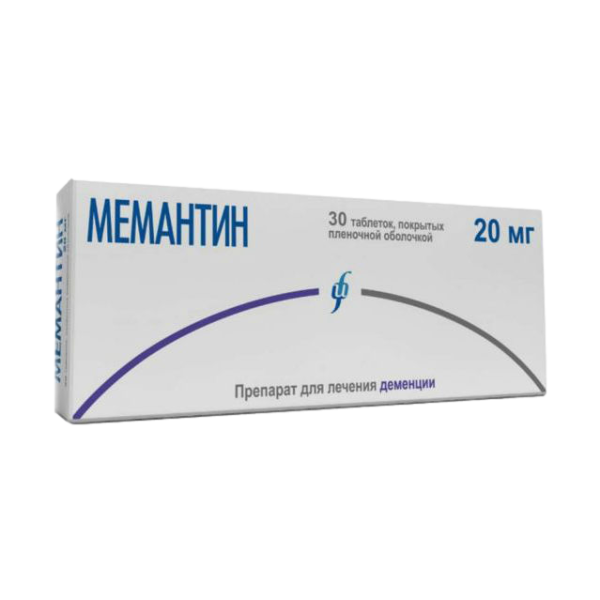 Мемантин таблетки покрытпленоб 20 мг 30 шт