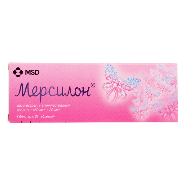 Мерсилон таблетки 150 мкг+20 мкг 21 шт