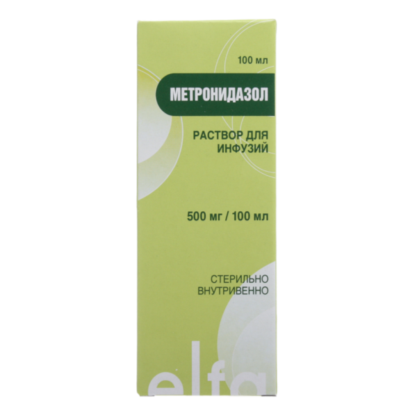Метронидазол раствор для инфузий 500 мг/100 мл фл 100 мл 1 шт