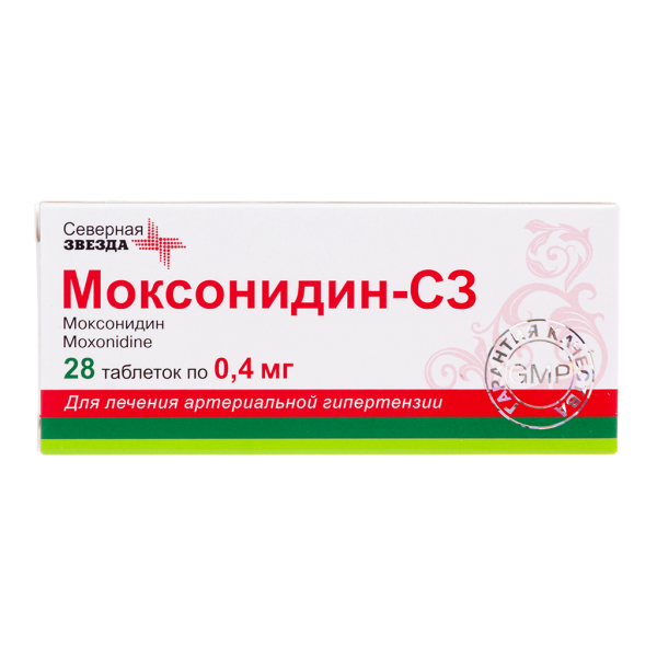 Моксонидин-СЗ таблетки покрытпленоб 0,4 мг 28 шт