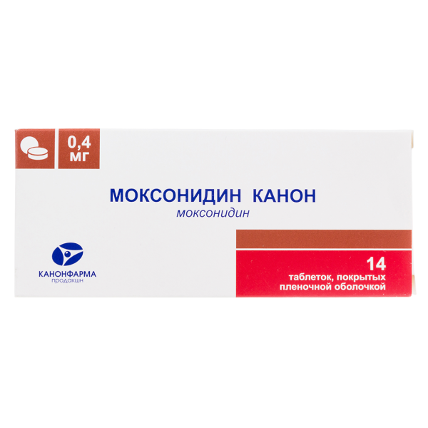 Моксонидин Канон таблетки покрытпленоб 0,4 мг 14 шт