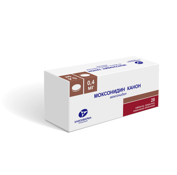 Моксонидин Канон таблетки покрытпленоб 0,4 мг 28 шт