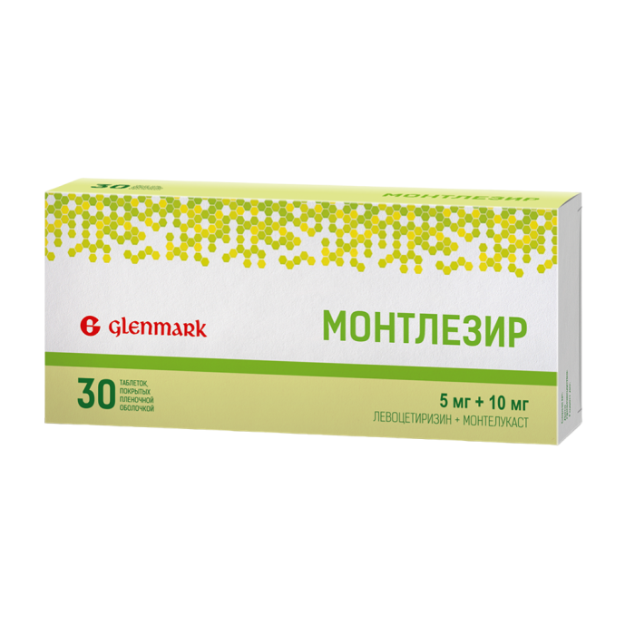Монтлезир таблетки покрытпленоб 5 мг+10 мг 30 шт
