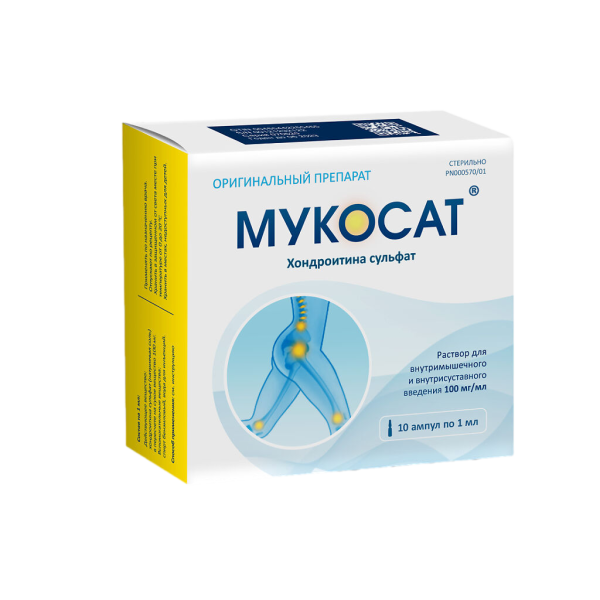 Мукосат раствор для в/м и в/суставного введ 100 мг/мл 1 мл 10 шт