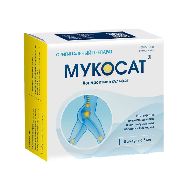 Мукосат раствор для в/м и в/суставного введ 100 мг/мл 2 мл 10 шт