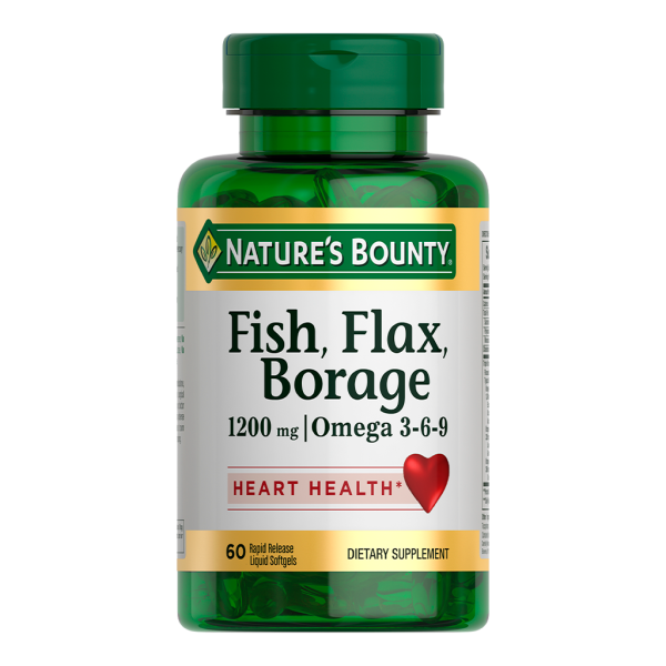 Nature's Bounty Омега 3-6-9 1200 мг Рыбий жир капсулы массой 1786 мг 60 шт