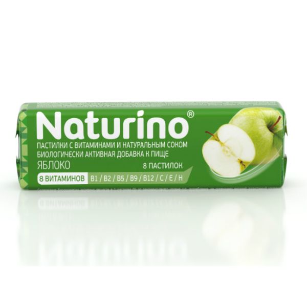 Натурино / Naturino с витаминами и натуральным соком, яблоко пастилки массой 4,2 г 1 шт