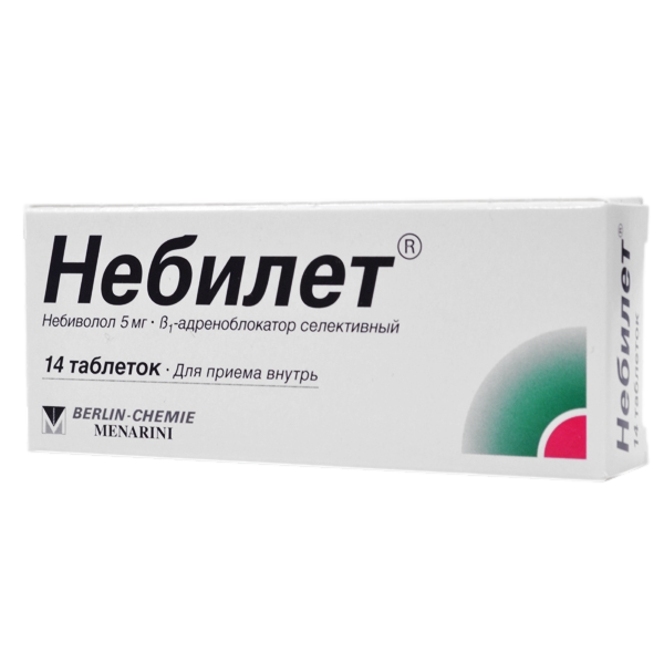 Небилет таблетки 5 мг 14 шт