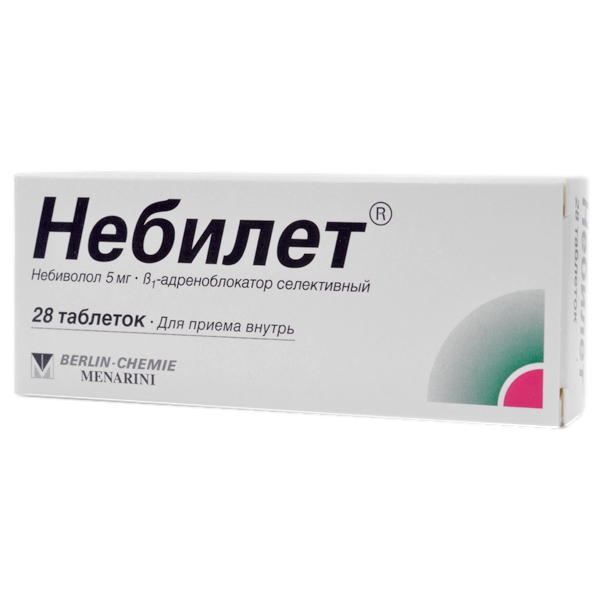 Небилет таблетки 5 мг 28 шт