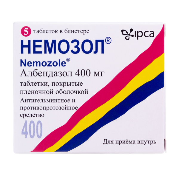 Немозол таблетки покрытпленоб 400 мг 5 шт