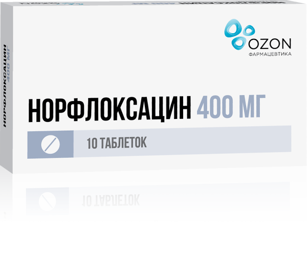 Норфлоксацин таблетки покрытпленоб 400 мг 10 шт