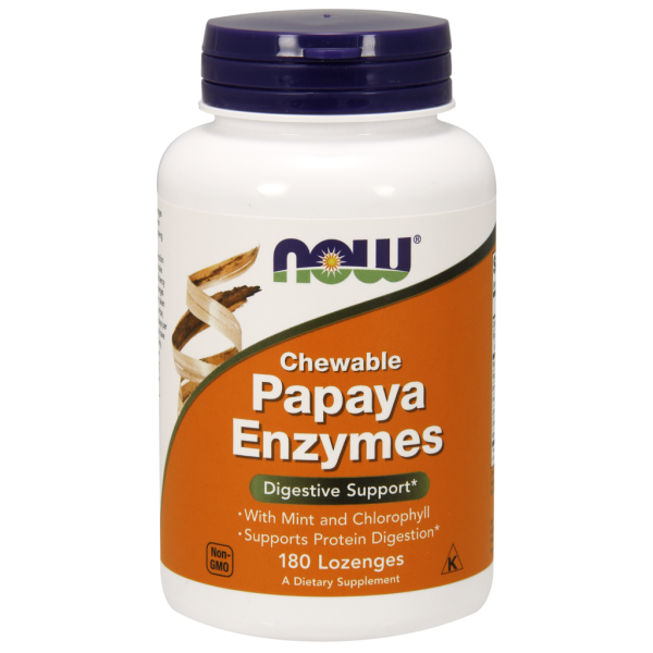Now Папайя Фермент жевательные пастилки массой 162,5 мг 180 шт