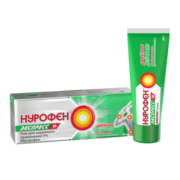 Нурофен Экспресс гель для наружного применения 5 % 50 г 1 шт