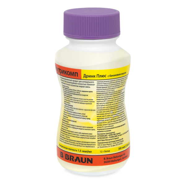 Нутрикомп Дринк Плюс банановый пластиковая бутылка 200 мл 1 шт