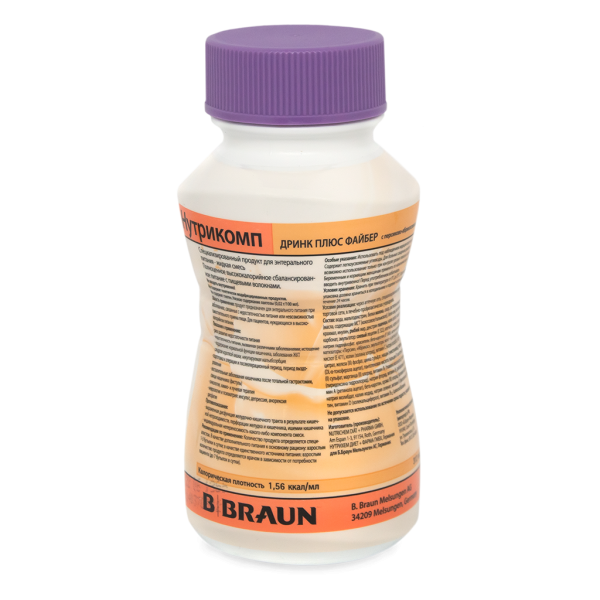 Нутрикомп Дринк Плюс Файбер с персиково-абрикосовым вкусом пластиковая бутылка 200 мл 1 шт