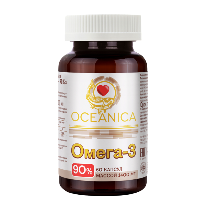Океаника Омега-3 90% капсулы массой 1400 мг 60 шт