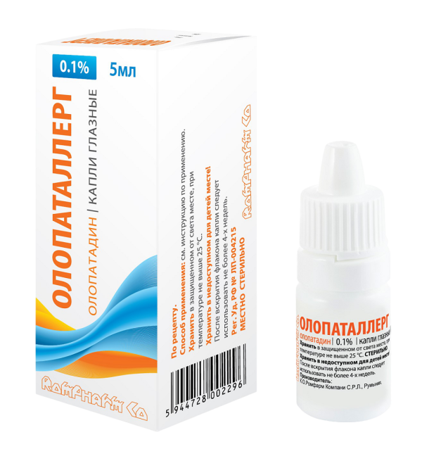 Олопаталлерг капли глазные 0,1 % 5 мл фл-кап 1 шт