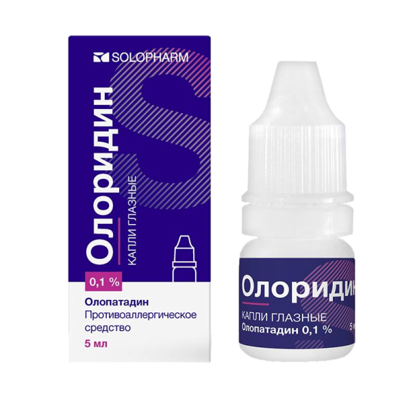 Олоридин капли глазные 0,1 % 5 мл фл-кап 1 шт