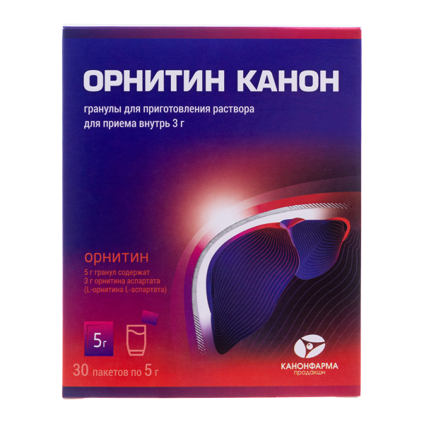 Орнитин Канон гранулы д/приг р-ра д/приема внутрь 3 г 30 шт