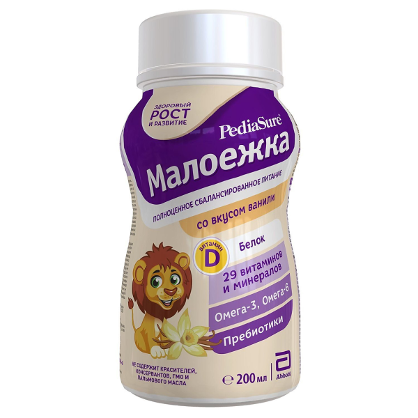 Pediasure Малоежка для диет питания со вкусом ванили 1-10 лет 200 г 1 шт
