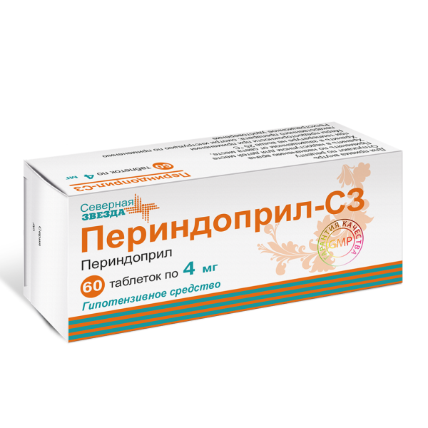 Периндоприл-СЗ таблетки 4 мг 60 шт
