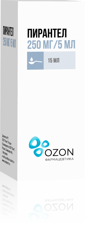 Пирантел суспензия для приема внутрь 250 мг/5 мл 15 мл 1 шт