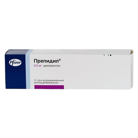 Препидил гель интрацервикальный 0,5 мг/3 г шприцы с катетером 1 шт