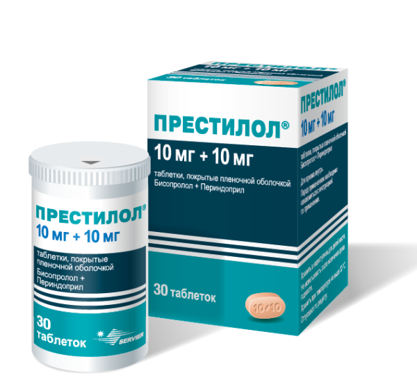 Престилол таблетки покрытпленоб10 мг+10 мг 30 шт