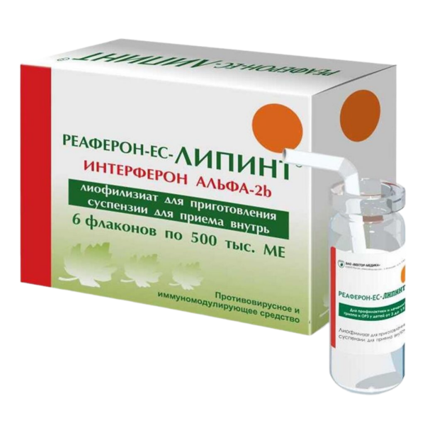 Реаферон-ЕС-Липинт лиофилизат д/приг суспензии для приема внутрь 500000 ме 6 шт