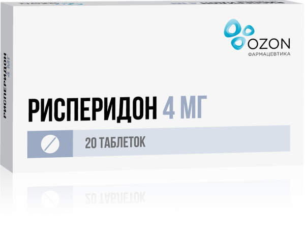 Рисперидон таблетки покрытпленоб 4 мг 20 шт