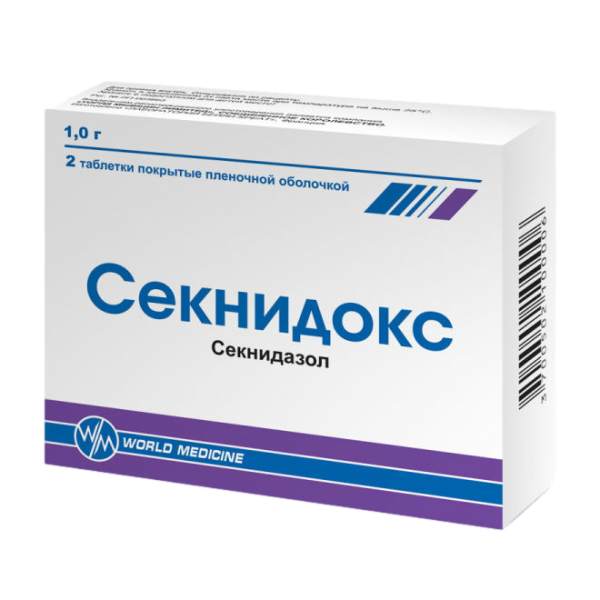 Секнидокс таблетки покрытпленоб 1 г 2 шт