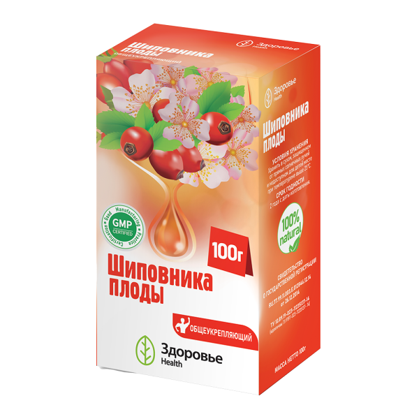 Шиповника плоды пачка БАД по 100 г 1 шт
