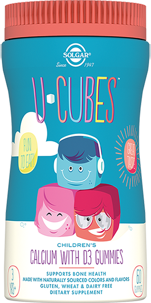 Solgar Детские мармеладные пастилки Ю-Кьюбс с кальцием и витамином D3 массой 2378 мг 60 шт