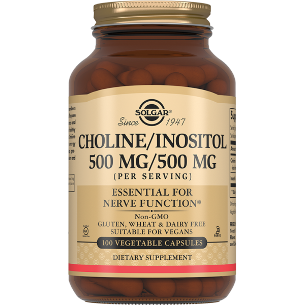 Solgar Холин/Инозитол 500 мг/500 мг капсулы массой 1040 мг 100 шт