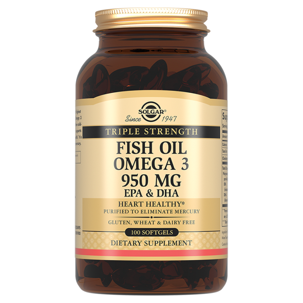 Solgar Тройная Омега-3 950 мг ЭПК и ДГК капсулы массой 1950 мг 100 шт