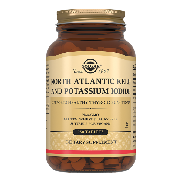 Solgar Йод из бурых водорослей и йодида калия таблетки массой 385 мг 250 шт