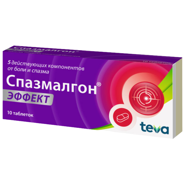 Спазмалгон Эффект таблетки покрытпленоб 10 шт